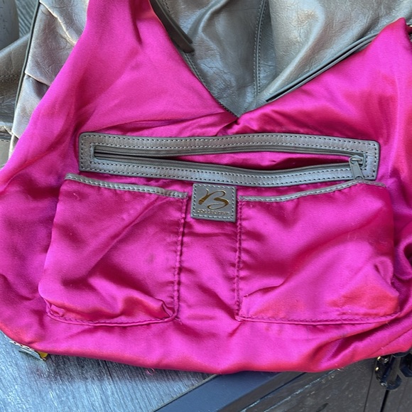 B. Makowsky gray soft leather purse with stud strap - Picture 10 of 11